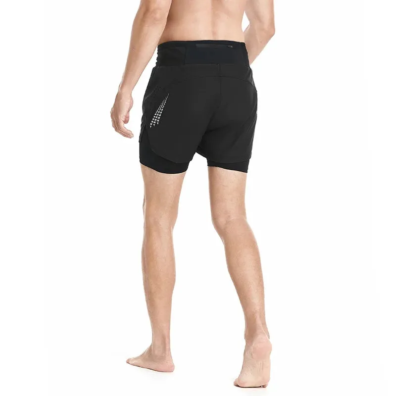 2 in 1 Running Shorts | Double Layer High Waist
