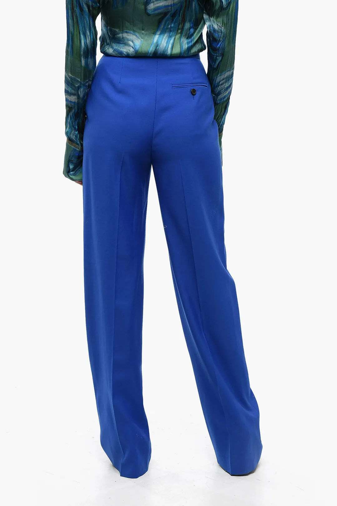 Alexander McQueen Wool Tailoring Pants with High Waist