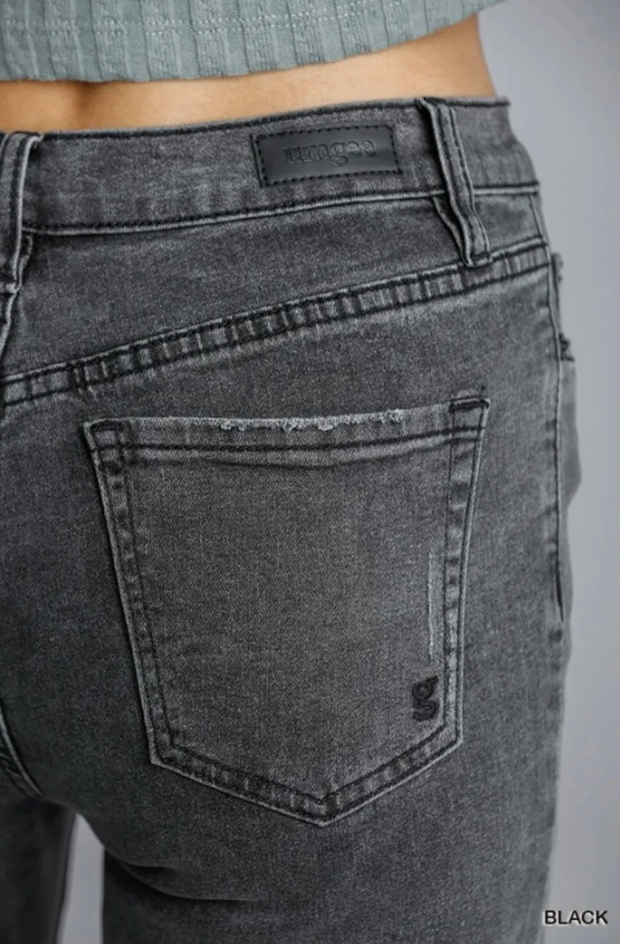 Anne Fringe Hem Skinny Jeans