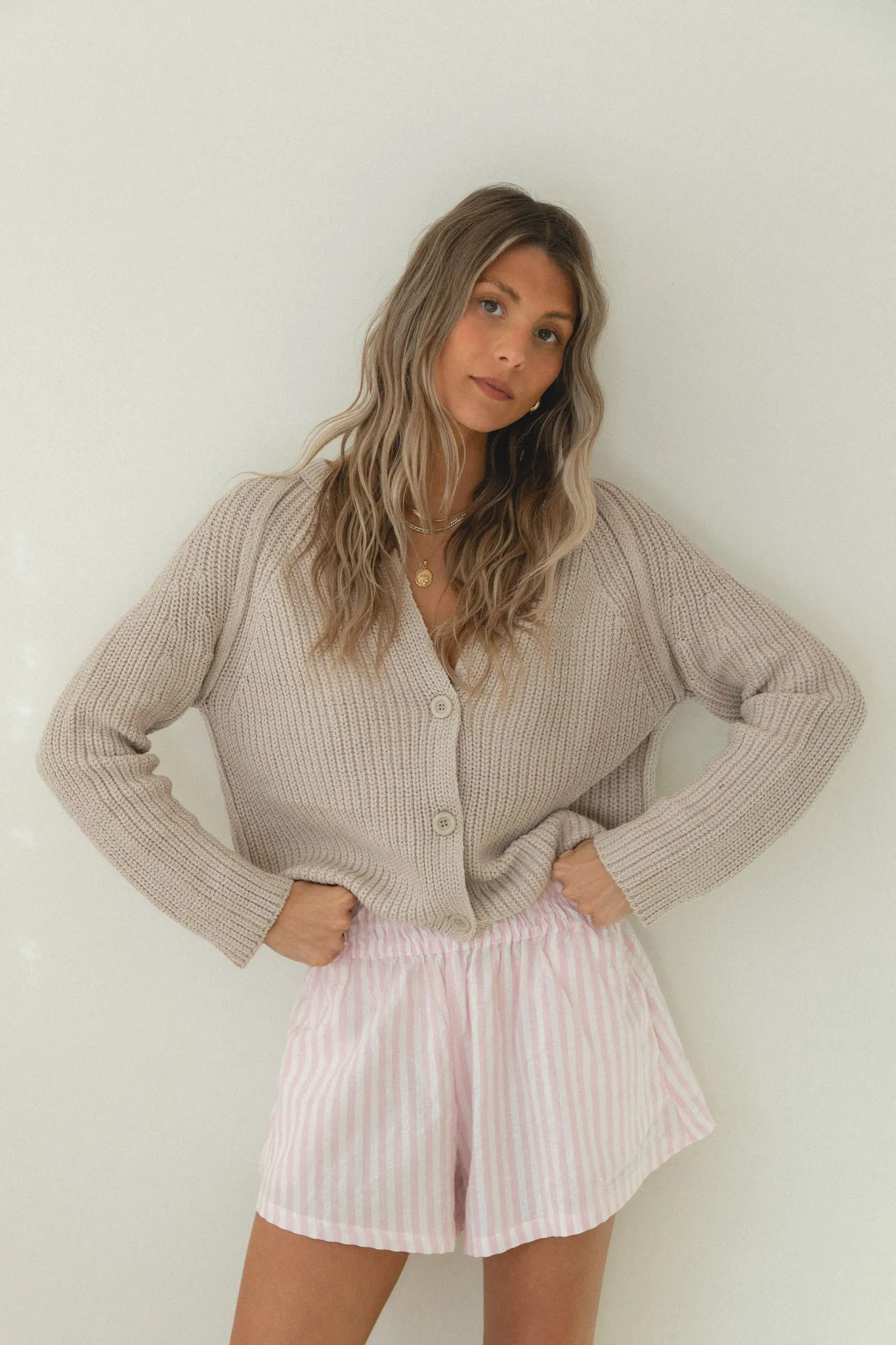 Coastal Chill Knit Button Cardigan