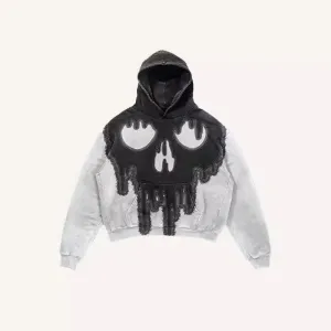 Colorblock Skull Print Pocket 3D Hoodie - Multiple Colors