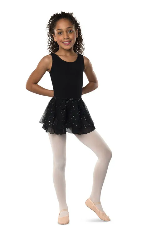 Kids Double Layer Skirt With Hologram Detail
