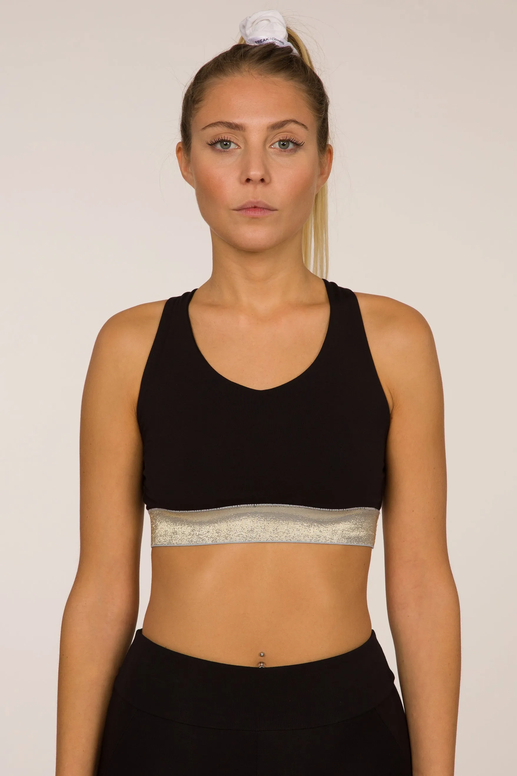 NY Sport Bra - Black/Silver
